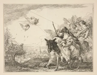 Joseph betrachtet das Jesuskind, aus der Serie Malerische Ideen über die Flucht nach Ägypten