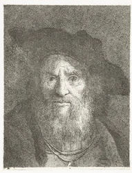 Mann mit Barett
