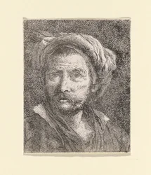 Alter Mann mit Turban, aus der Raccolta di Teste (Sammlung von Köpfen)