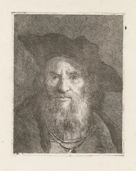 Alter Mann mit Hut, aus der Raccolta di Teste (Sammlung von Köpfen)