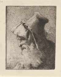 Profil eines älteren Mannes mit Bart, aus der Raccolta di Teste (Sammlung von Köpfen)