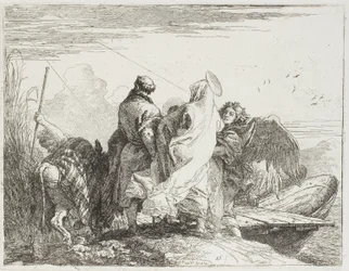 Die Heilige Familie steigt vom Ufer, Platte fünfzehn aus Die Flucht nach Ägypten