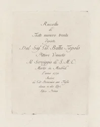 Titelseite, aus der Raccolta di Teste (Sammlung von Köpfen)