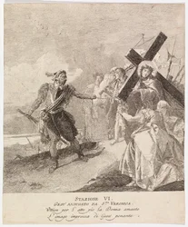 Kreuzweg - Station VI. Veronika wischt das Gesicht von Jesus