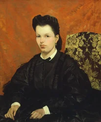 Porträt seiner ersten Frau, von Giovanni Fattori (1825-1908)