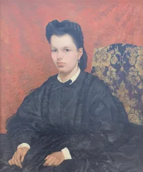 Porträt der ersten Frau, ca. 1865, Giovanni Fattori