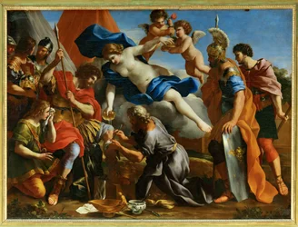 Venus gießt Diktam auf die Wunden des Aeneas