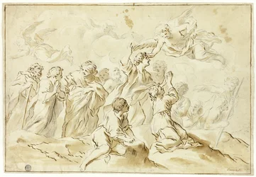 Gesegnete steigen in den Himmel auf