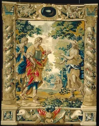 Venus sagt Aeneas und seinem Freund Achates, dass sie nach Karthago gehen sollen, 1679