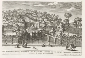Brunnen in den Gärten der Villa Doria Pamphilj in Rom