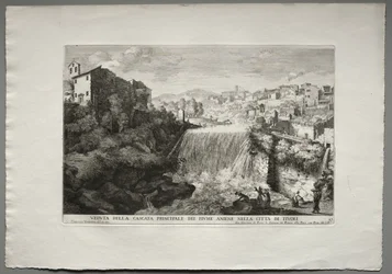 Veduta della Cascata Principale del Fiume Aniene in der Stadt Tivoli
