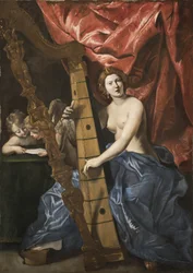 Venus spielt die Harfe