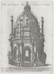 Katafalk für Papst Sixtus V., 1591