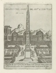 Ägyptischer Obelisk im Garten der Villa Medici in Rom