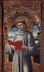 Geburt Christi und Heilige (Detail)