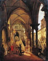 Ludwig XI. im Schloss von Barolo, von Giovanni Migliara