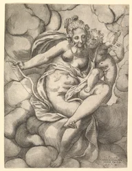 Venus und Amor in den Wolken, 1568
