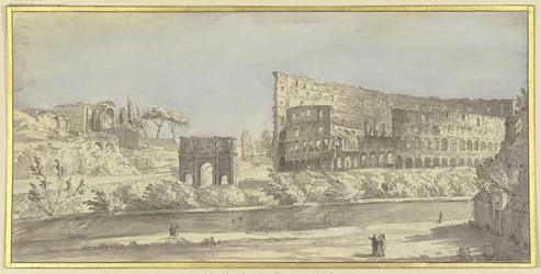 Das Kolosseum und der Konstantinsbogen zu Rom