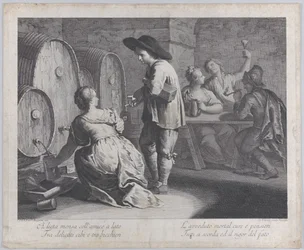 Eine Schankmaid füllt Krüge..., 1760-70