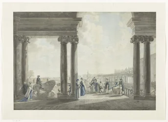 Ansicht der Gärten der Villa Medici in Rom (Ansichten von Rom und Umgebung)