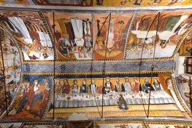 Das Gewölbe der Botoneri-Kapelle mit Geschichten der Passion Christi