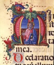 Ms 542 f.31r Historisierte Initiale 