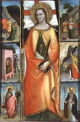 Hl. Reparata, mit Szenen des Martyriums und den hl. Johannes der Täufer und Nikolaus