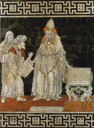 Hermes Trismegistos. Fußbodenmosaik im Dom von Siena, 1488
