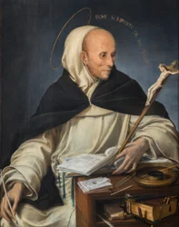 Porträt eines Mönchs als St. Thomas von Aquin