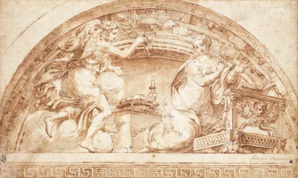 Die Verkündigung: Ein Entwurf für eine Lunette