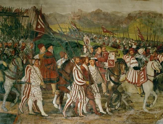 König Christian und Bartolomeo Colleoni zu Pferd