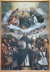 Die Krönung der Jungfrau und des heiligen Dominikus