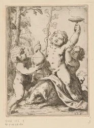 Bacchanal mit drei Jünglingen