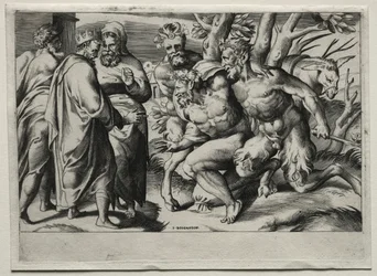 Silenus und König Midas, Mitte des 16. Jahrhunderts