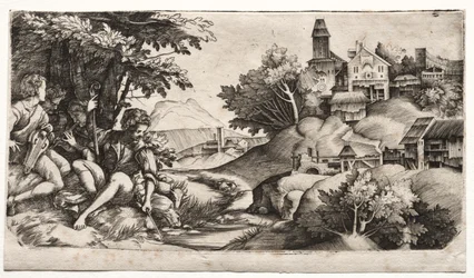 Hirten in einer Landschaft