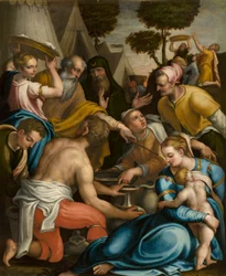 Kapelle des Allerheiligsten Sakraments, Erstes nördliches Joch, Sammlung von Manna 1569