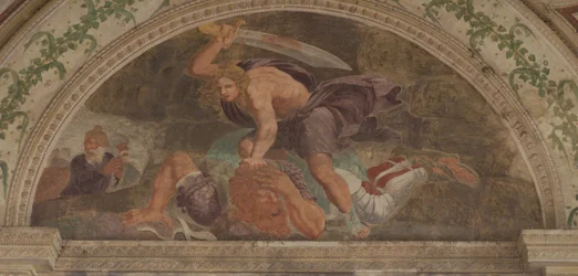 David tötet Goliath Loggia di Davide
