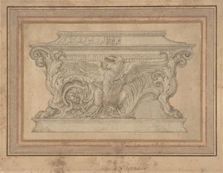 Entwurf für einen Sarg mit dem Gonzaga-Adler, ca. 1527-46