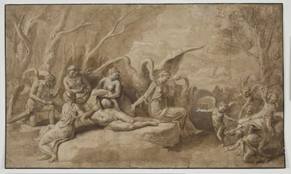 Venus trauert um den Tod von Adonis