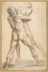 Herkules ringt mit Antäus