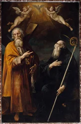 Darstellung von Sankt Andre und Sankt Benedikt von Nursia