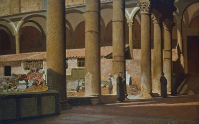 Der Kreuzgang von St. Croce, ca. 1862