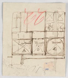 Plan für das Krankenhaus St. Trinità dei Pellegrini, Rom, Italien