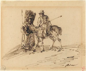 Reiter mit Bauer