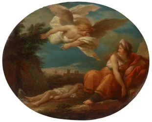 Hagar und der Engel in der Wüste von Beerscheba
