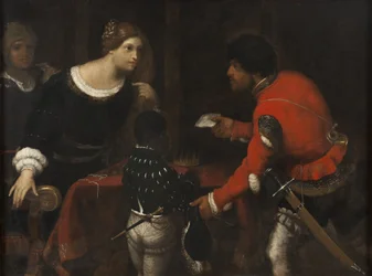 Caterina Cornaro, Königin von Zypern, erhält einen Brief vom Rat