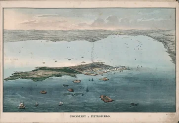 Panoramablick auf Kronstadt, 1853
