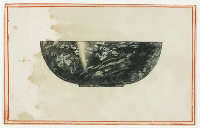 Schwarze Marmorschale