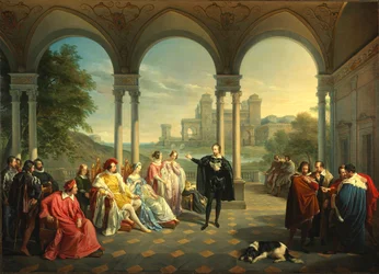 Torquato Tasso liest La Gerusalemme Liberata am Hof von Ferrara, 1841