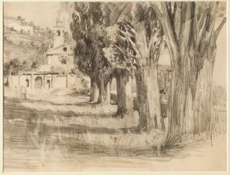 Landschaft mit Kirche